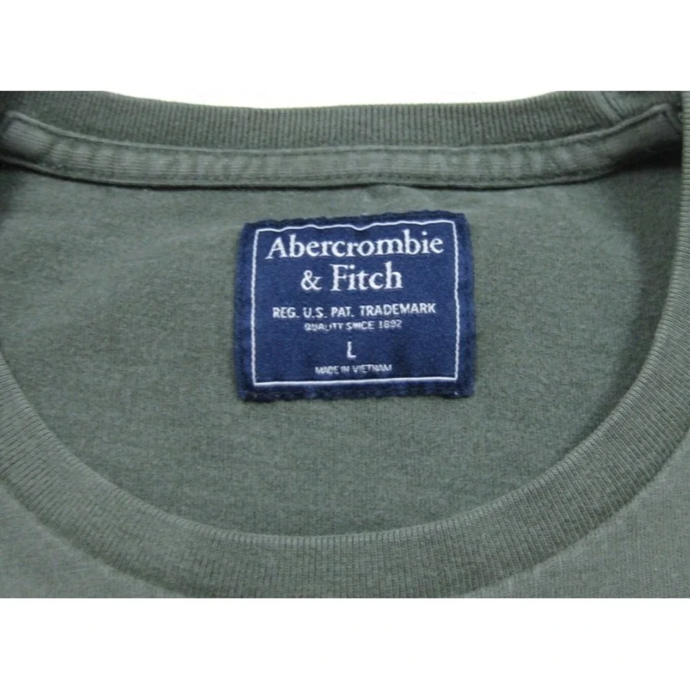 Vintage Y2K Abercrombie & Fitch Long Sleeve T Shirt (L) Preppy AOP 2000s